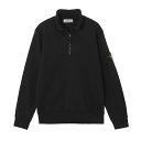 【4/1限定 当選確率1/2 MAX100 POINT BACK ※要エントリー】ストーンアイランド STONE ISLAND ハーフジップ スウェット ブラック メンズ 801561951 a0029 61951【あす楽対応_関東】【返品送料無料】【ラッピング無料】 2024SS