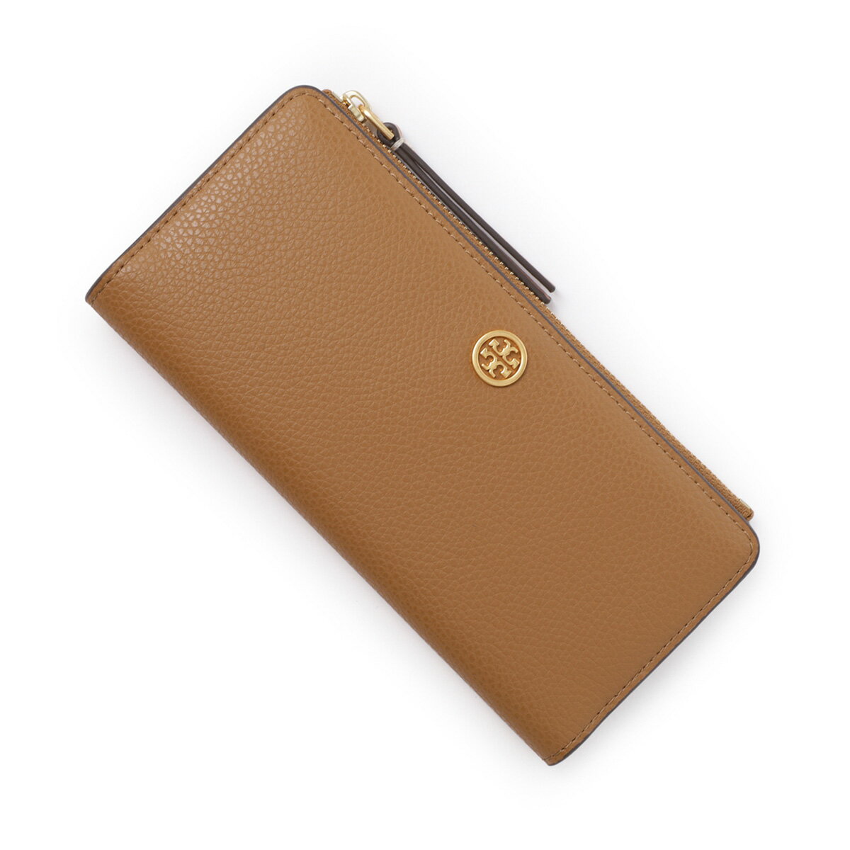 Tory Burch - トリーバーチ 三つ折り財布 ブラウン レザー ロゴ Tory Burch - トリーバーチ 三つ折り財布 ブラウン レザー ロゴ