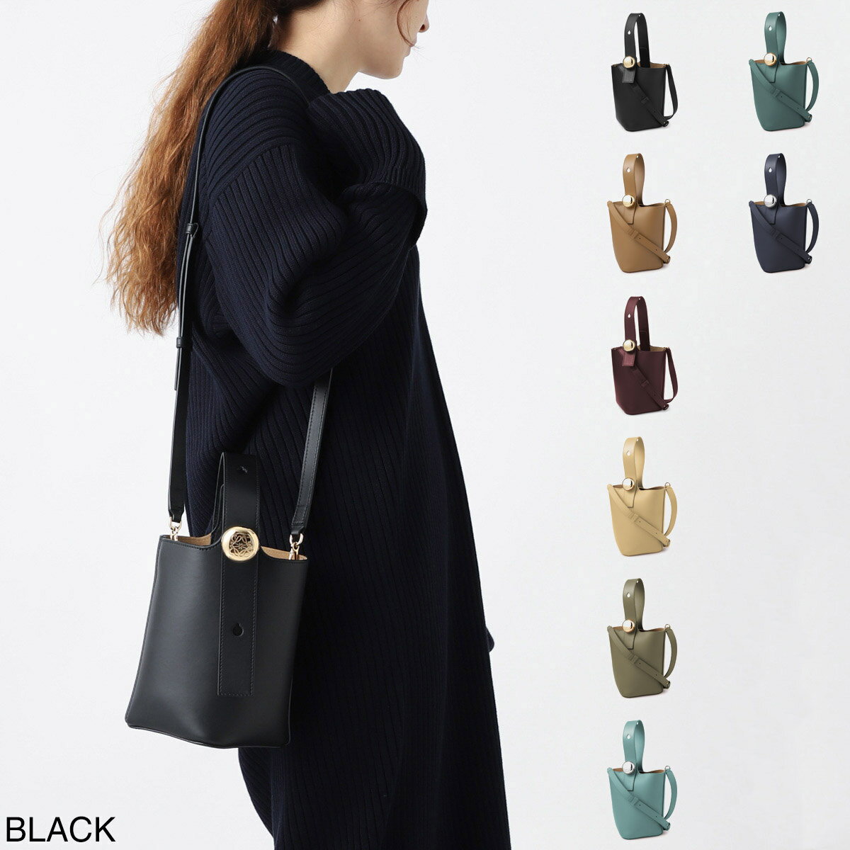 ロエベ バッグ（レディース） ロエベ LOEWE バケットバッグ 3WAY ショルダーバッグ レディース aanbbbmx01 1100 PEBBLE BUCKET BAG MINI【返品送料無料】【ラッピング無料】[2024SS]