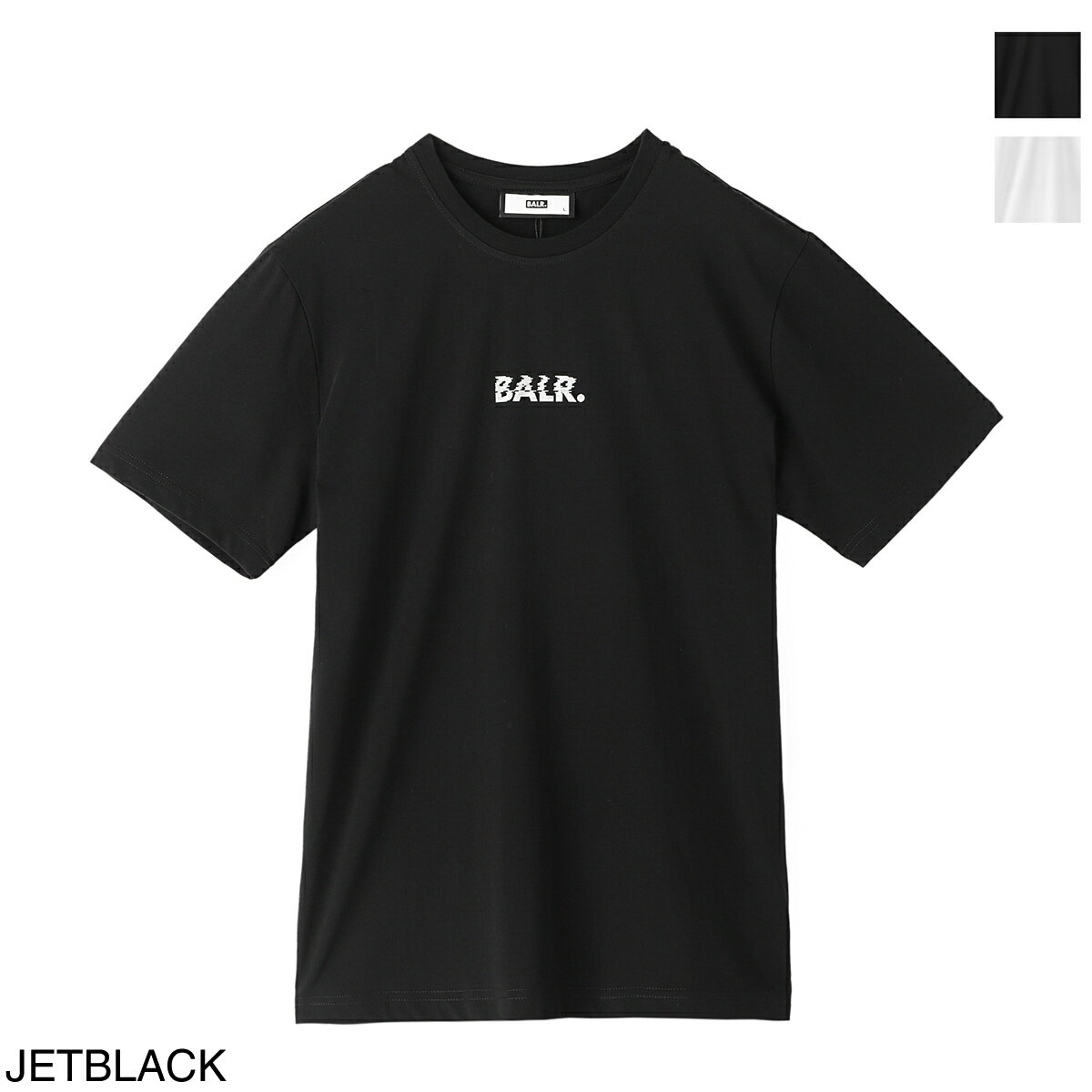 ボーラー BALR. クルーネックTシャツ メンズ balr glitch regular fit tshirt jetblack GLITCH REGULAR FIT T-SHIRT