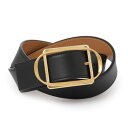 ロエベ LOEWE ベルト ブラック レディース e619z20x45 1206 CURVED BUCKLE 3.5 CM BELT【返品送料無料】【ラッピング無料】[2024SS]