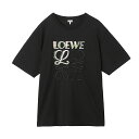 【4/1限定!当選確率1/2!MAX100%POINT BACK!※要エントリー】ロエベ LOEWE クルーネックTシャツ ブラック メンズ h526y22j61 1489 RELAXED FIT T-SHIRT【あす楽対応_関東】【返品送料無料】【ラッピング無料】[2024SS]