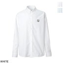 メゾンキツネ MAISON KITSUNE 長袖レギュラーカラーシャツ カジュアルシャツ メンズ mm00410wc2010 p100 white CONTOU...