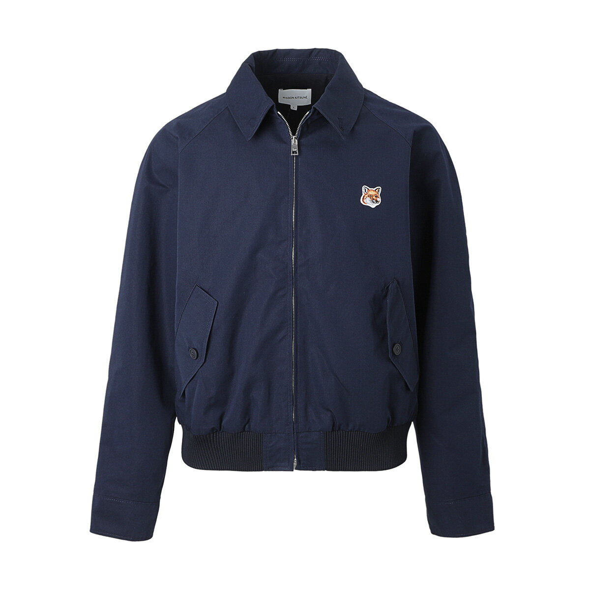 メゾンキツネ MAISON KITSUNE ジップアップジャケット ブルゾン ブルー メンズ mm02105wq0067 p476 inkblue