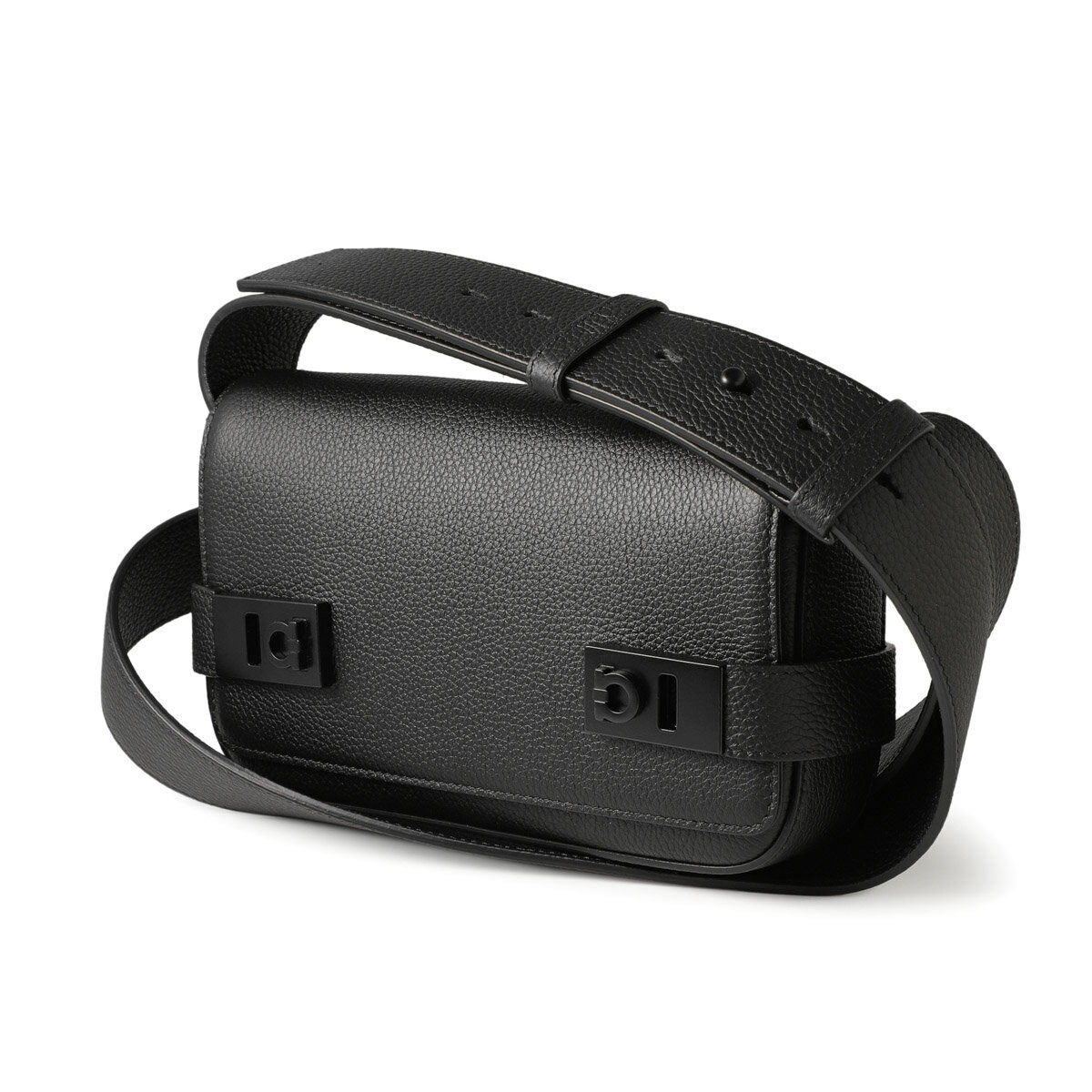 フェラガモ FERRAGAMO ショルダーバッグ クロスボディバッグ ブラック メンズ twins 241360 0769648 nero【返品送料無料】[2025SS]