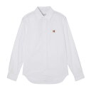 【2万円均一】メゾンキツネ MAISON KITSUNE 長袖レギュラーカラーシャツ ホワイト メンズ mm00409wc5010 p100 white FOX HEAD CLASSIC SHIRT【返品送料無料】