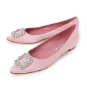 【アウトレット】【ラスト1点】マノロ ブラニク MANOLO BLAHNIK パンプス バレリーナシューズ ピンク レディース hangisiflat opal...