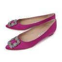 【アウトレット】【ラスト1点】マノロ ブラニク MANOLO BLAHNIK パンプス バレリーナシューズ ピンク レディース hangisiflat fmc ...