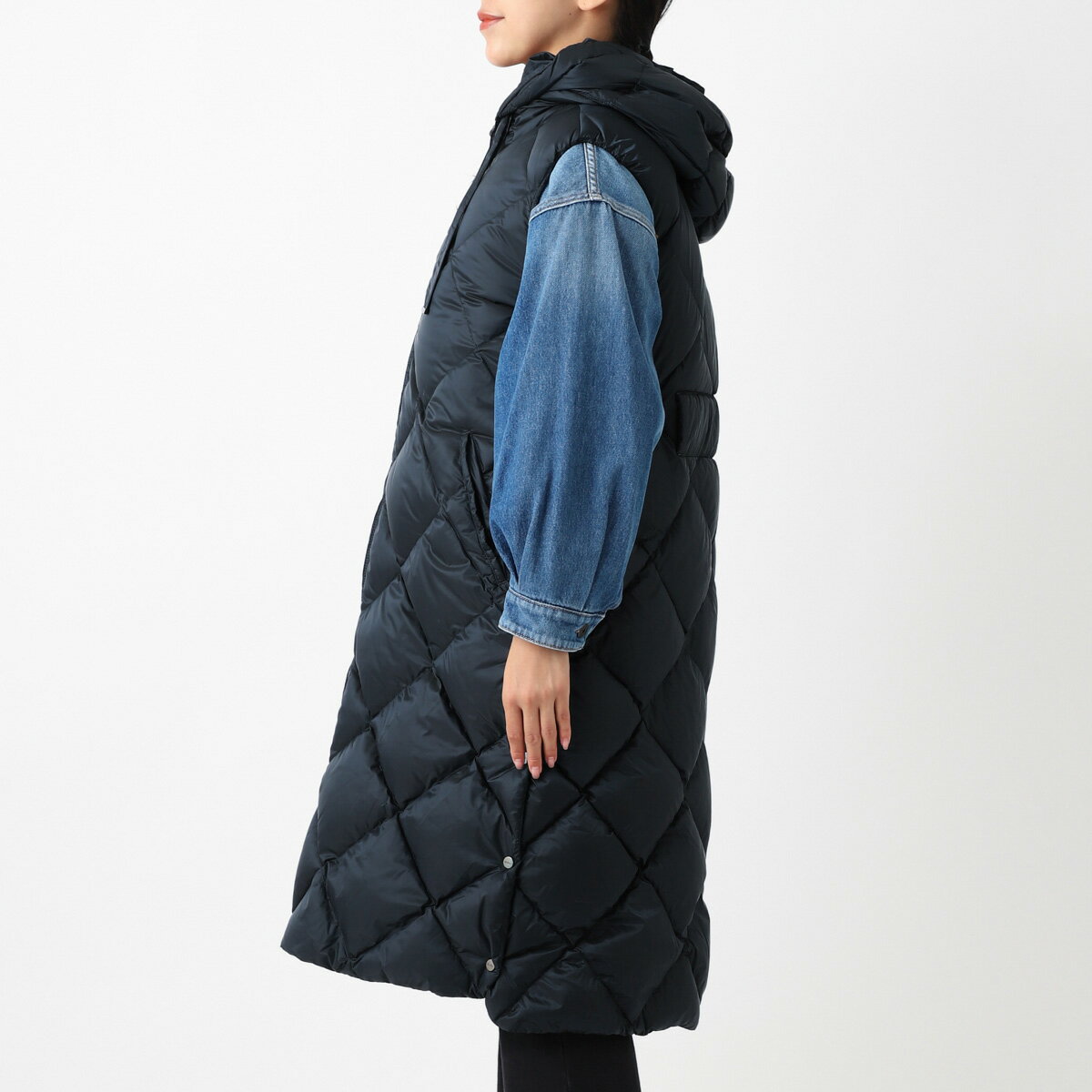 マックスマーラ ザ・キューブ MAX MARA THE CUBE ダウンベスト レディース 大きいサイズあり 2429296025 075 TREGIL ロング丈 ベルト付き【返品送料無料】 3