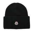 【6/1限定!当選確率1/2!MAX100%POINT BACK!※要エントリー】モンクレール MONCLER ニットキャップ ビーニー ブラック メンズ レデ...