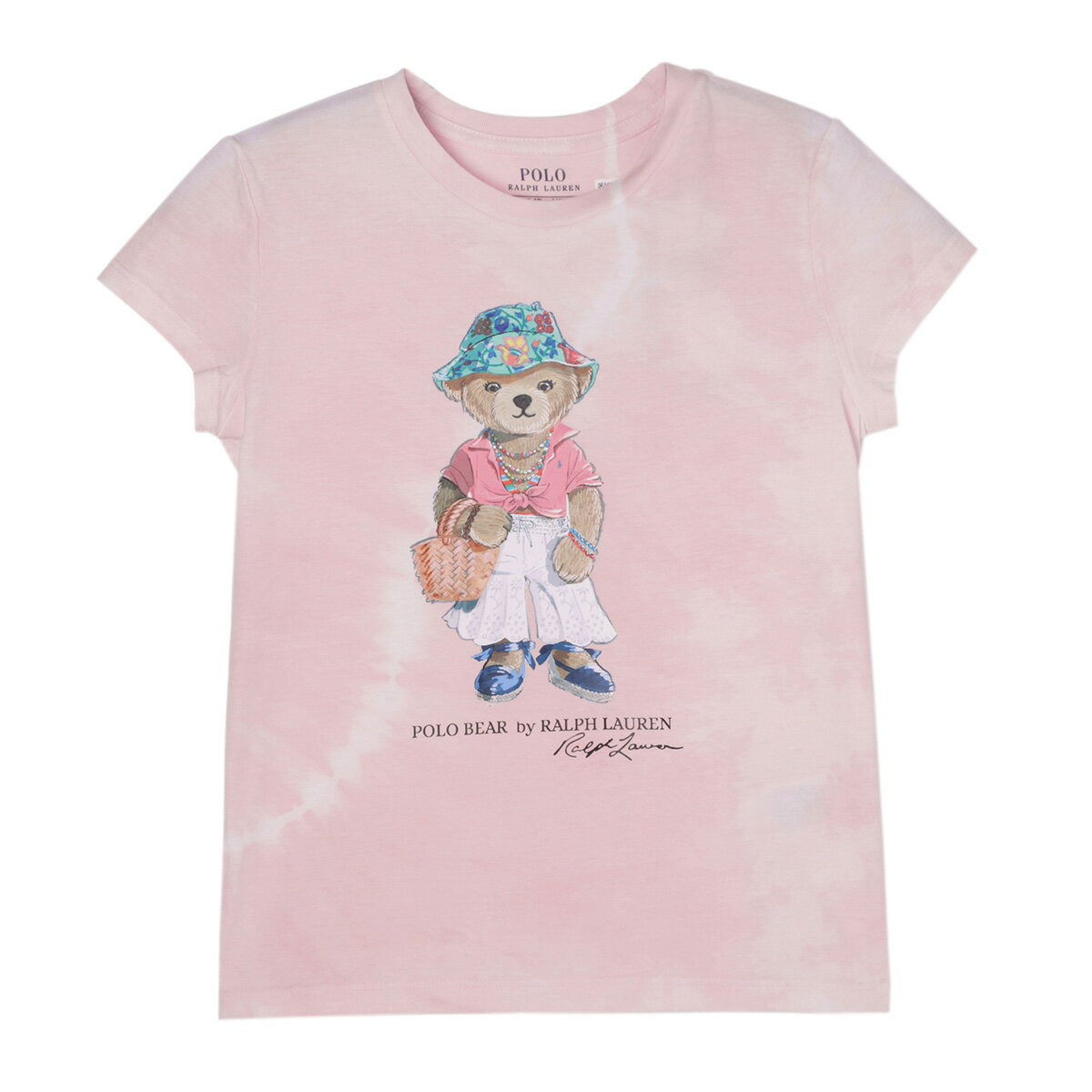ポロラルフローレン POLO RALPH LAUREN クルーネックTシャツ KIDS キッズ ガールズ ピンク レディース 31393544 1001 SHORT-SLEEVE COTTON JERSEY NOVELTY BEAR GRAPHIC T-SHIRT - TIEDYE【返品送料無料】のサムネイル