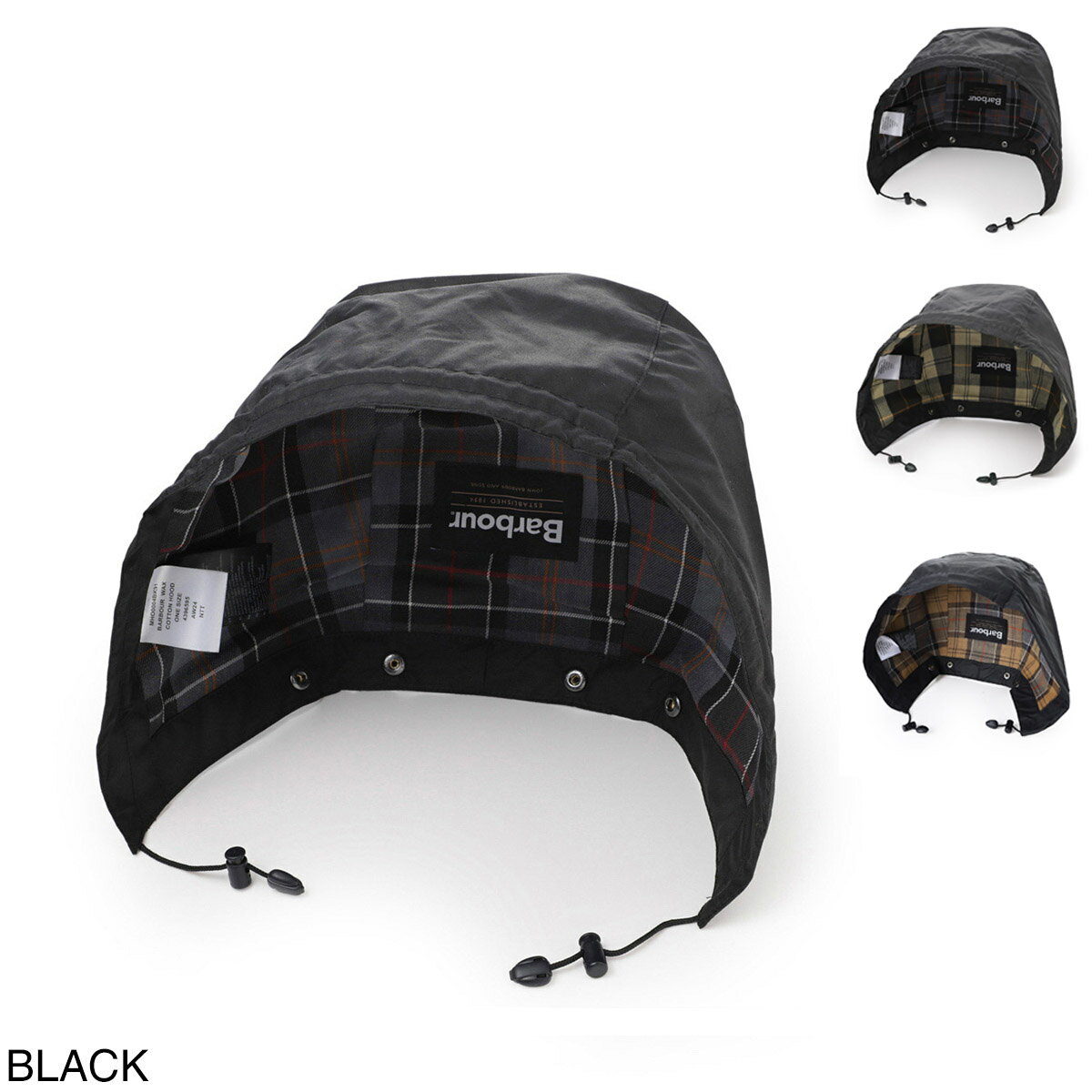 バブアー Barbour 外付けフード メンズ mho0004bk91 black BARBOUR WAXED COTTON HOOD【返品送料無料】