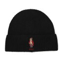 ポロラルフローレン POLO RALPH LAUREN ニットキャップ ビーニー ブラック メンズ レディース pc1298 001【返品送料無料】[2024A...