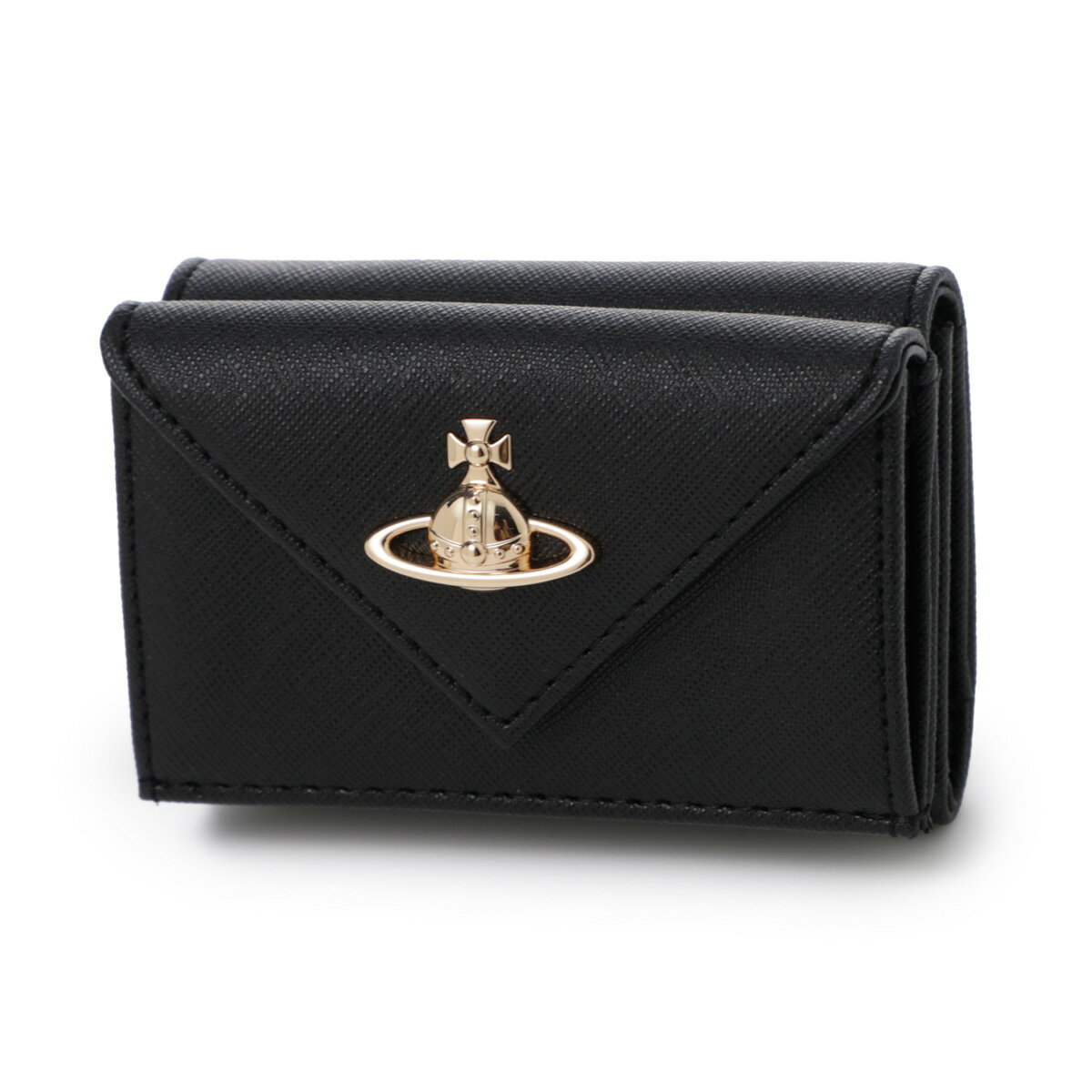 ヴィヴィアンウエストウッド Vivienne Westwood 3つ折り財布 小銭入れ付き ブラック レディース 5115002ew s0021 n402 black ENVELOPE BILLFOLD WITH POCKET【返品送料無料】[2025SS]