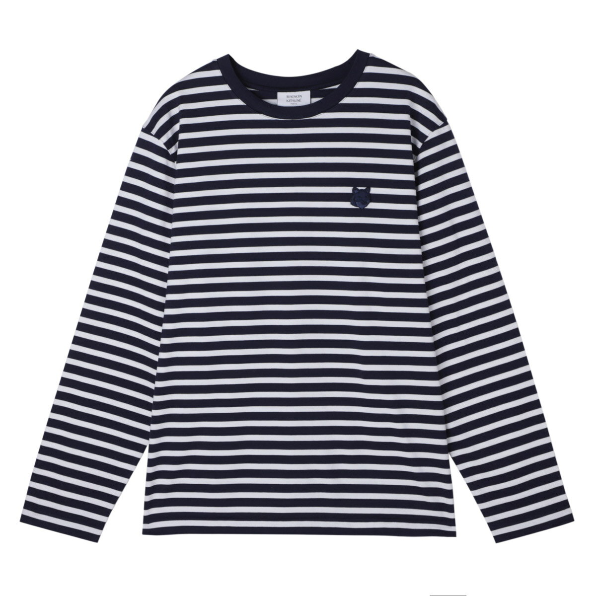 メゾンキツネ MAISON KITSUNE クルーネック 長袖Tシャツ マルチカラー メンズ om00125kj0044 s481 navystripes BOLD FOX HEAD PATCH COMFORT MARIN TEE-SHIRT【返品送料無料】[2025SS]のサムネイル