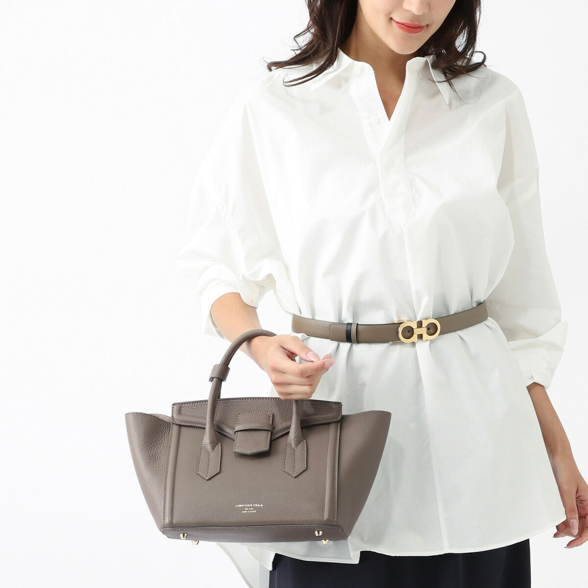 クリスチャン ヴィラ CHRISTIAN VILLA ハンドバッグ 2WAY ショルダーバッグ ブラウン レディース 6246 clunch 旧：6136/5235/5119/【返品送料無料】[2025SS]