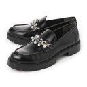 トリーバーチ TORY BURCH ローファー ブラック レディース 165828 006 EMBELLISHED CLASSIC LUG LOAFER【返品送...