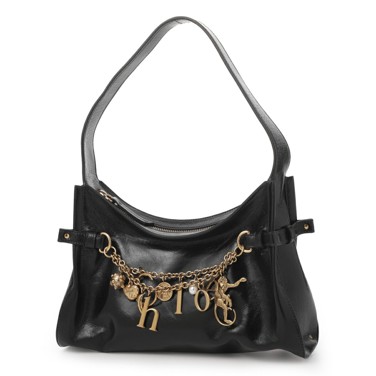 Rakuten - クロエ Chloe ショルダーバッグ ホーボーバッグ ブラック レディース ch25as872p60 001 black CHLOE CHARMS【返品送料無料】