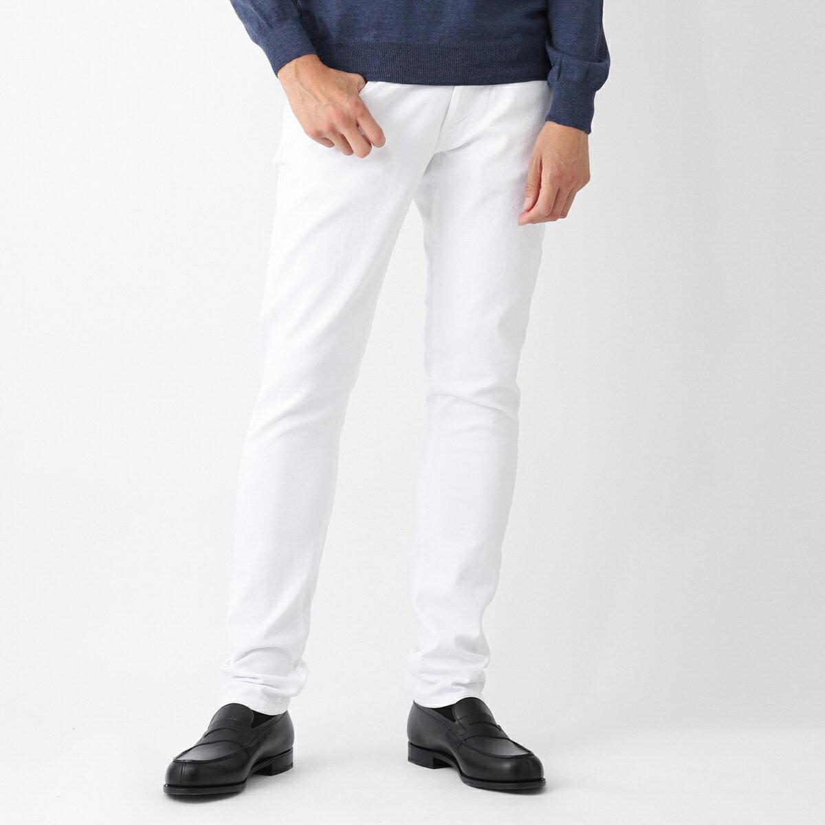 Rakuten - トラマロッサ TRAMAROSSA ボタンフライジーンズ ホワイト メンズ 大きいサイズあり leonardo bbbc whiteraw LEONARDO【返品送料無料】