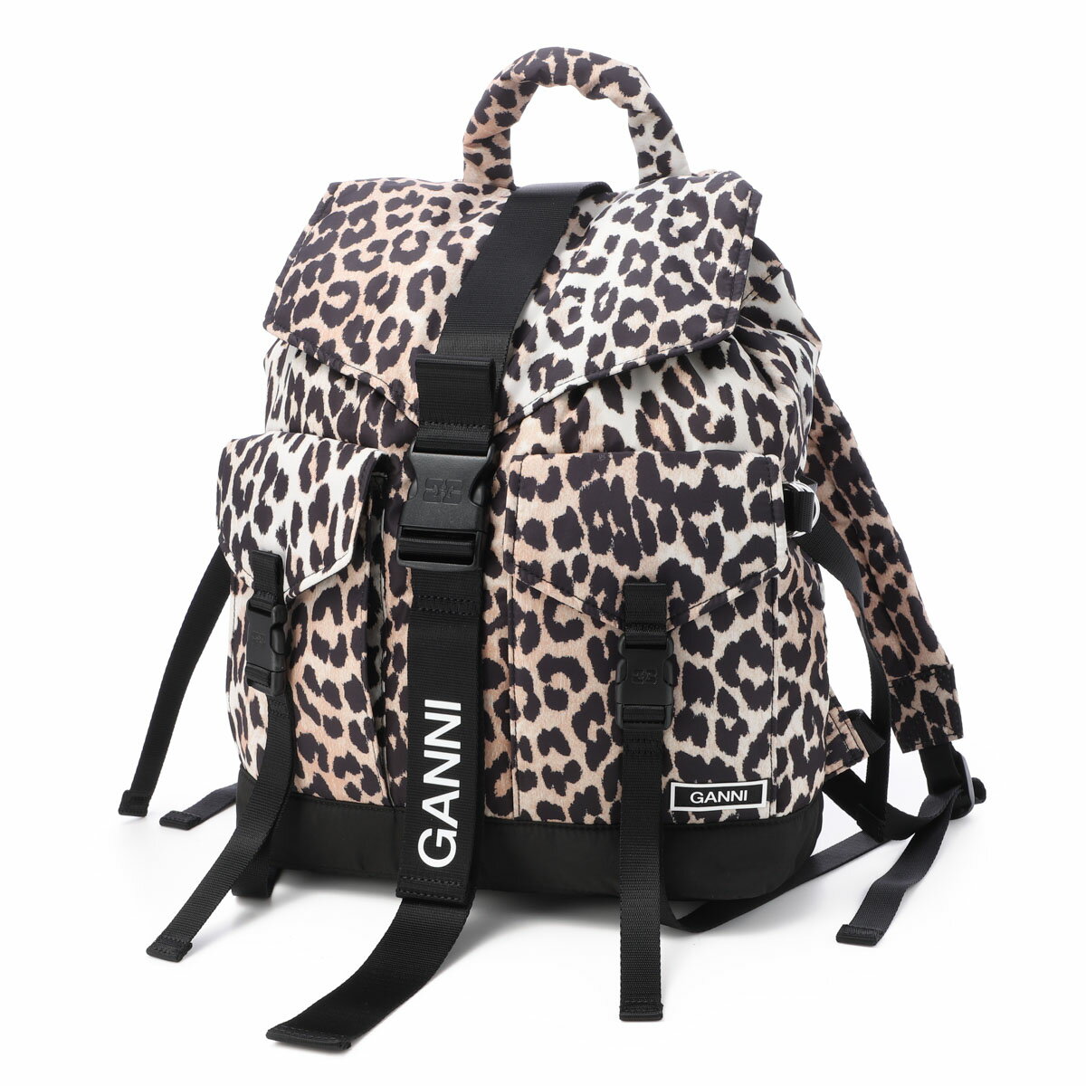 Rakuten - ガニー GANNI バックパック リュックサック マルチカラー レディース a4757 943 leopard RECYCLED TECH BACKPACK PRINT【返品送料無料】
