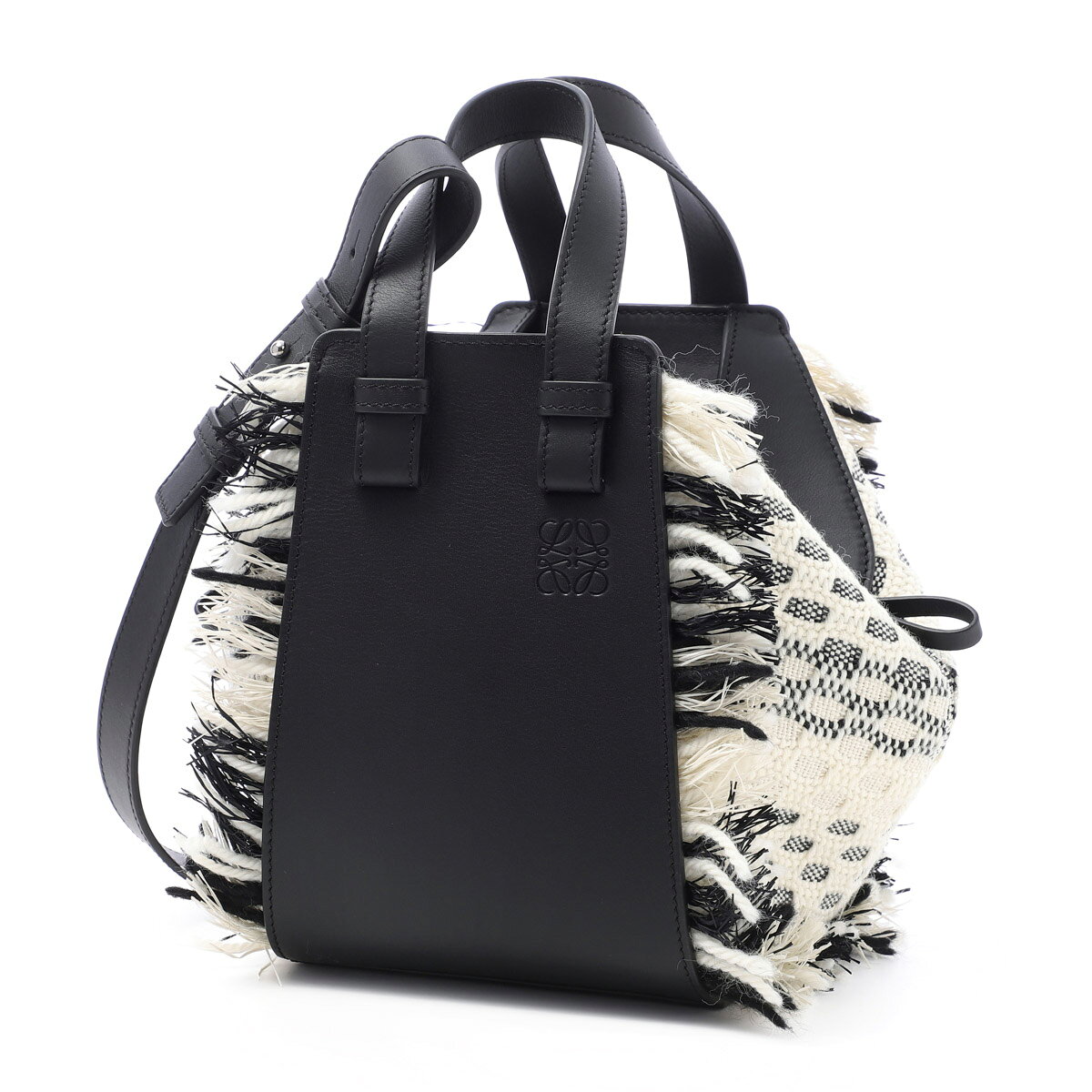 Rakuten - ロエベ LOEWE ハンドバッグ 3WAY ハンモックバッグ ブラック レディース a538h13x59 1102 HAMMOCK COMPACT FRINGES ハンモックバッグ コンパクト【返品送料無料】