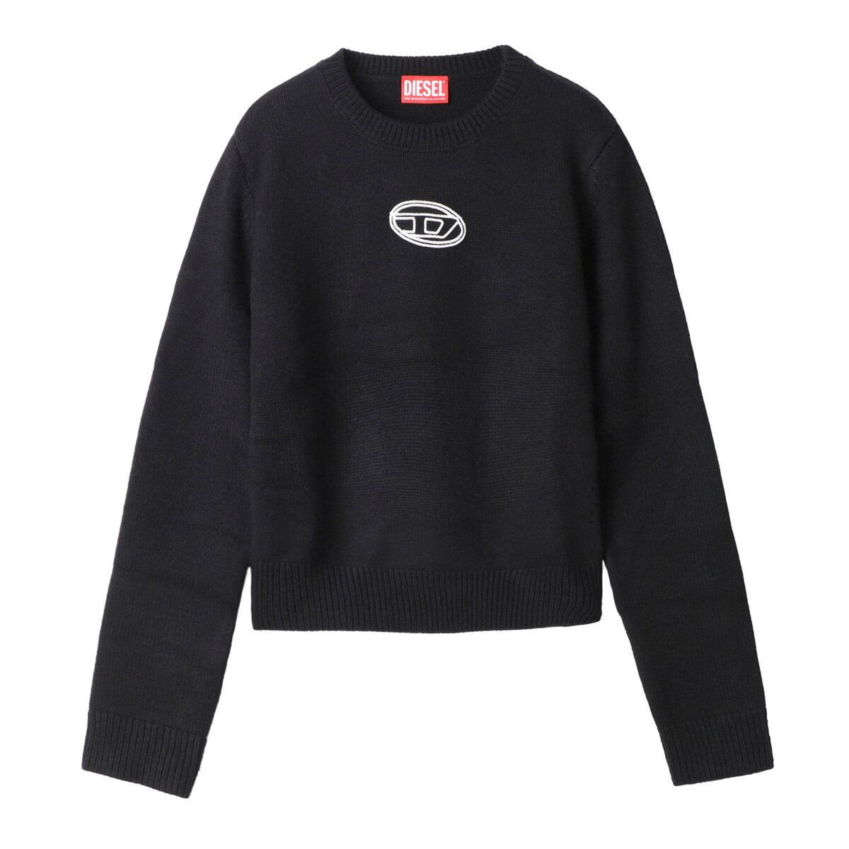 Rakuten - ディーゼル DIESEL クルーネックニット KIDS キッズ ガールズ ブラック レディース klessy j02435 kyayx k900 KLESSY オーバルDロゴ ニットセーター ウール混【返品送料無料】