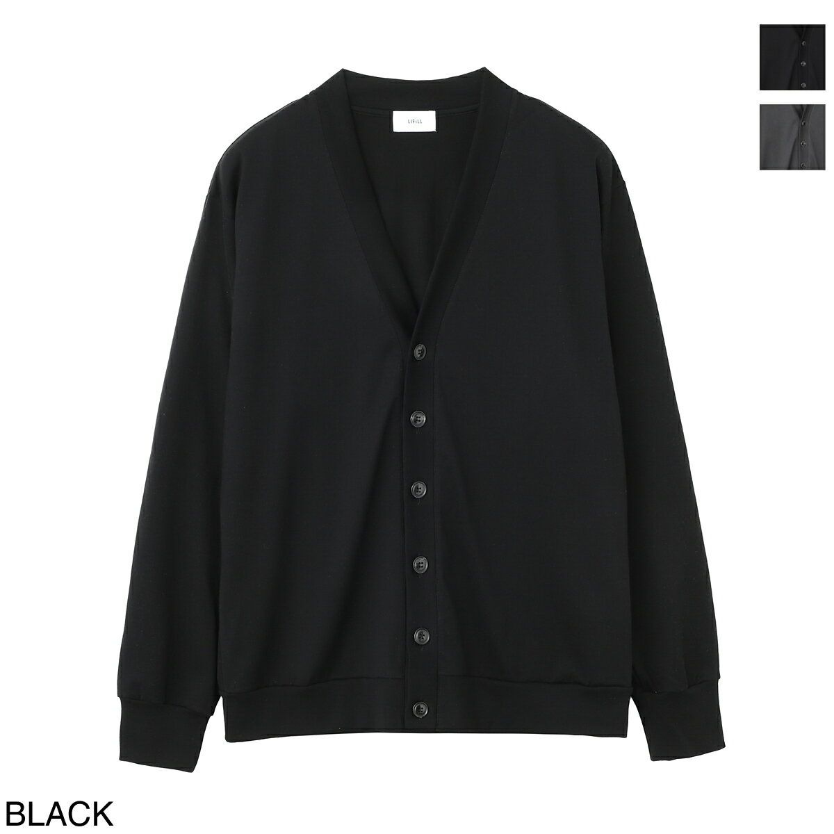 ��ե��� LIFiLL V�ͥå� �����ǥ����� ��� ��ǥ����� lf045 01 black COTTONY BASIC CARDIGAN ���åȥˡ� ŷ��...