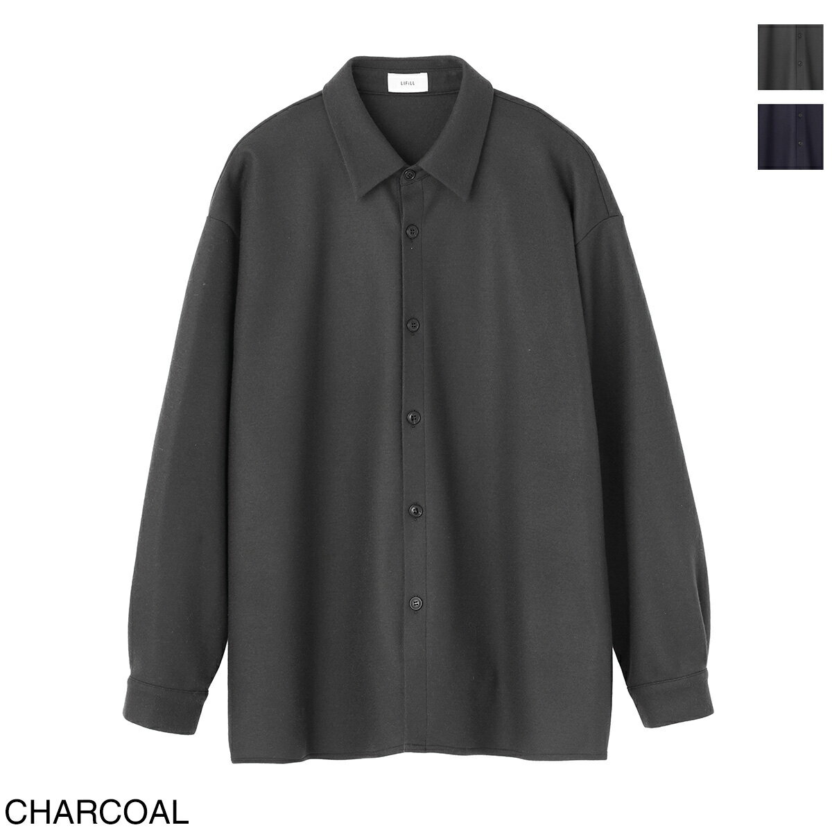 ��ե��� LIFiLL Ĺµ�쥮��顼���顼����� �����С������ ��� ��ǥ����� lf115 charcoal WOOLISH MILLED SMOOTH...