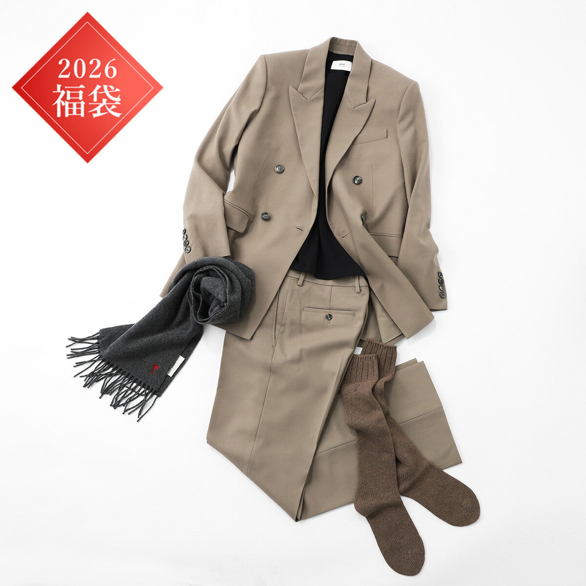 アミ AMI 【初売り】2026年 福袋 マルチカラー メンズ ami set 9【返品交換不可】