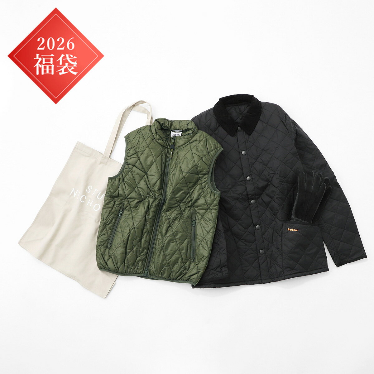 バブアー Barbour 【初売り】2026年 福袋 マルチカラー メンズ barbour set  ...
