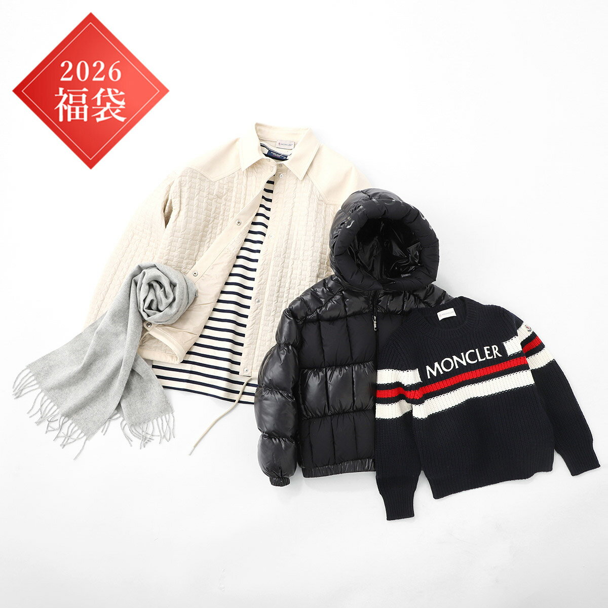 モンクレール MONCLER 【初売り】2026年 福袋 マルチカラー レディース moncler set 46【返品交換不可】