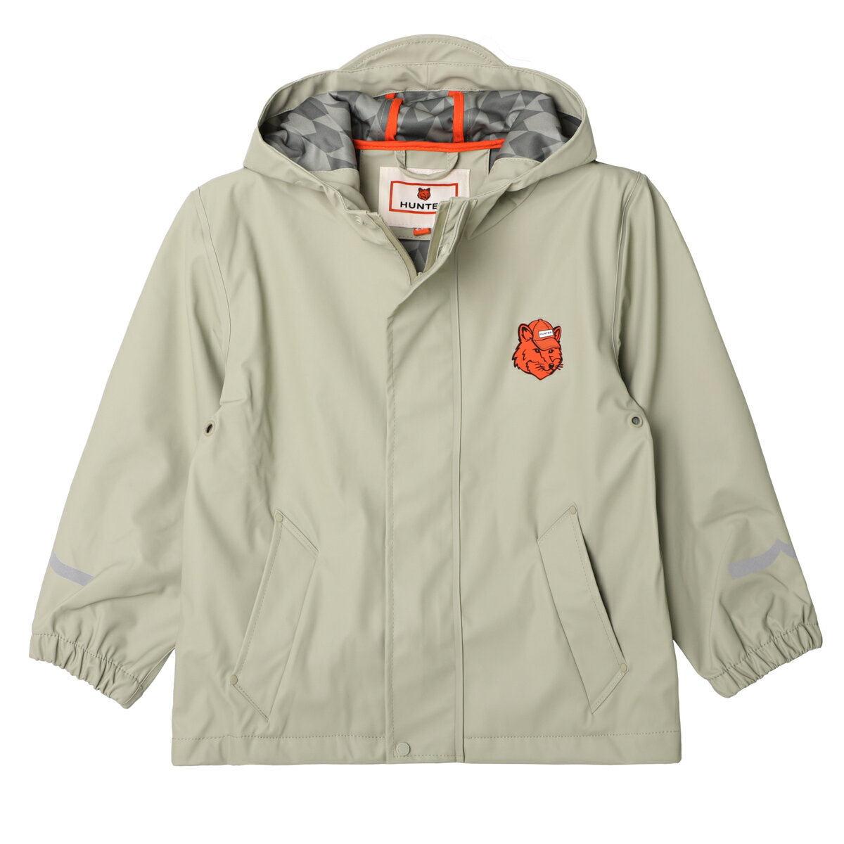 メゾンキツネ MAISON KITSUNE レインジャケット ベージュ hark0005252 p129 stonebeige MAISON KITSUNE x HUNTER キッズ レインジャケット ハンター コラボ【返品送料無料】[2026SS]