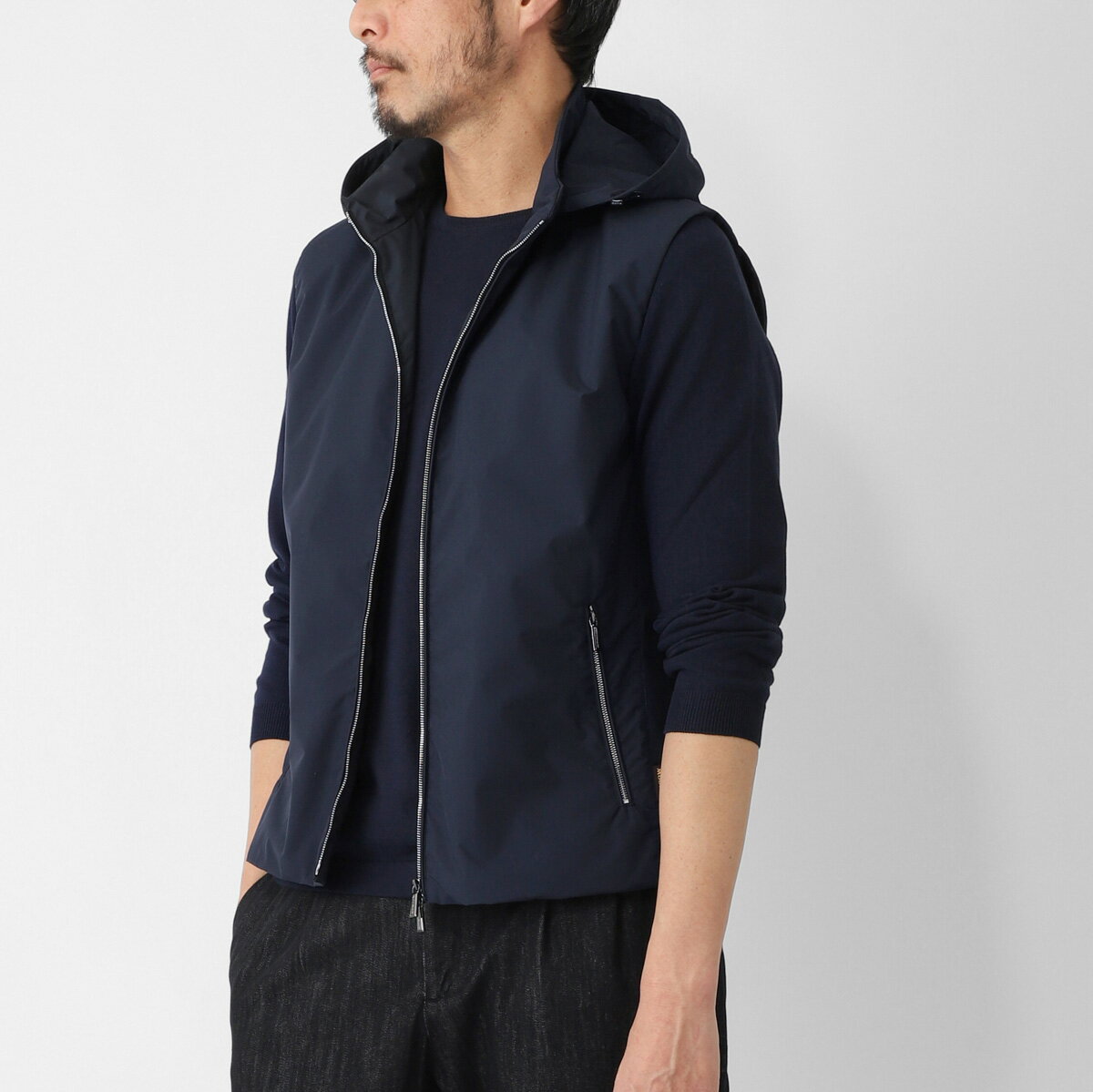 【3/10限定!当選確率1/2!MAX300%POINT BACK!※要エントリー】ムーレー MOORER ベスト ブルー メンズ 大きいサイズあり luis ...