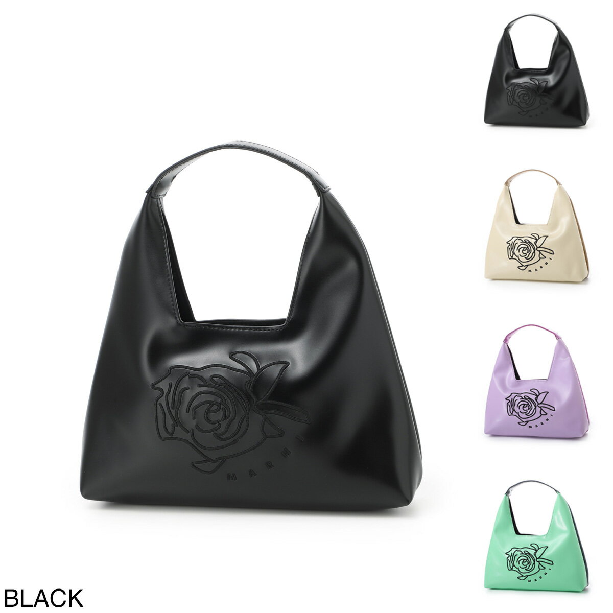 Marni - マルニ MARNI ハンドバッグ KIDS キッズ ガールズ レディース m01837 m00tk 0m900 ダイヤモンドバッグ エコレザー フローラル ロゴ刺繍【返品送料無料】[2026SS]