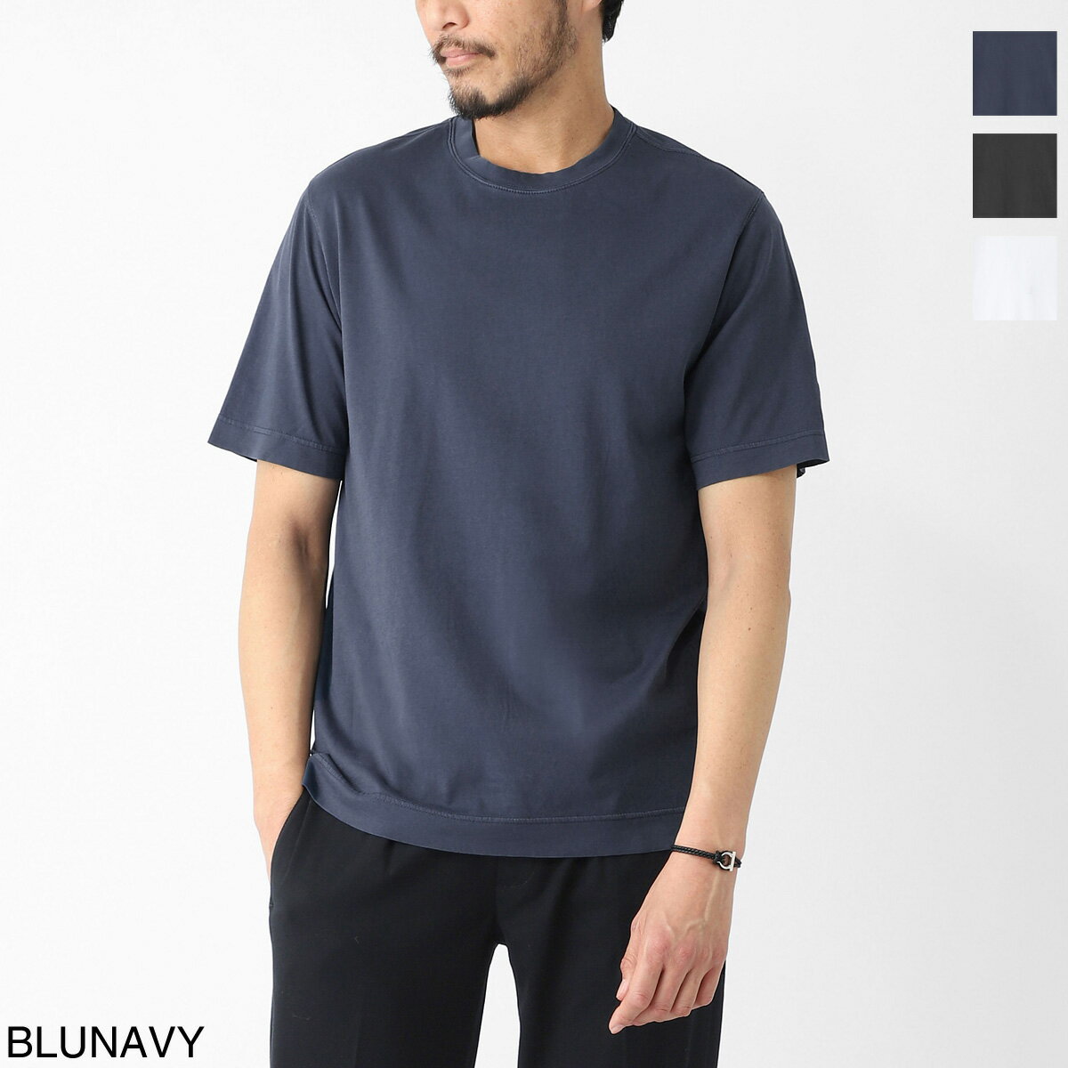 Rakuten - チルコロ CIRCOLO 1901 クルーネックTシャツ メンズ cn5218 447to COTTON JERSEY GARMENT DYED【返品送料無料】[2026SS]