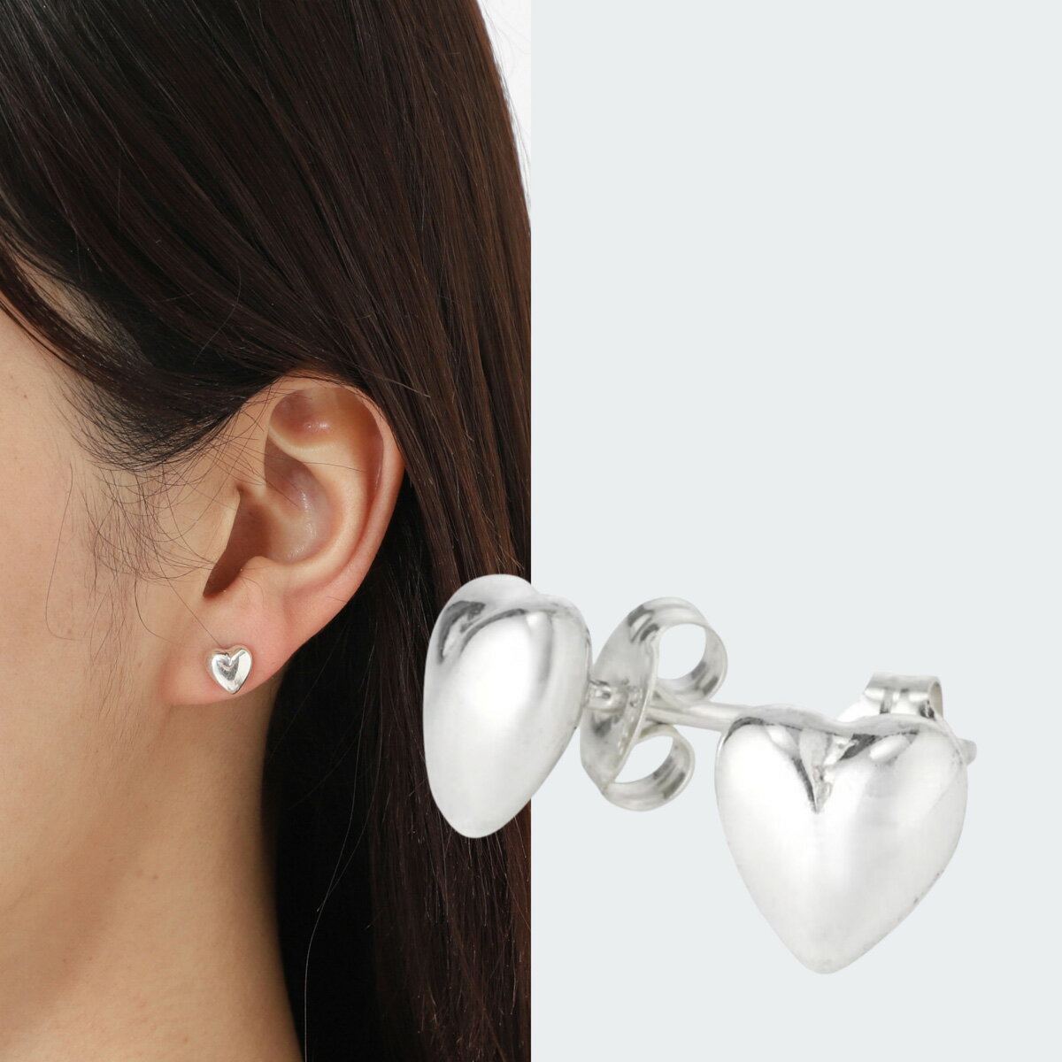 Rakuten - ハルポ(アルポ) HARPO 両耳ピアス シルバー レディース heart stud HEART STUD ハート アクセサリー シルバー【返品交換不可】
