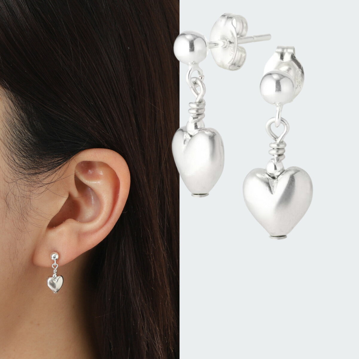 Rakuten - ハルポ(アルポ) HARPO 両耳ピアス シルバー レディース hp15 e HP15-E ハート ビーズ ピアス silver925 シルバー【返品交換不可】