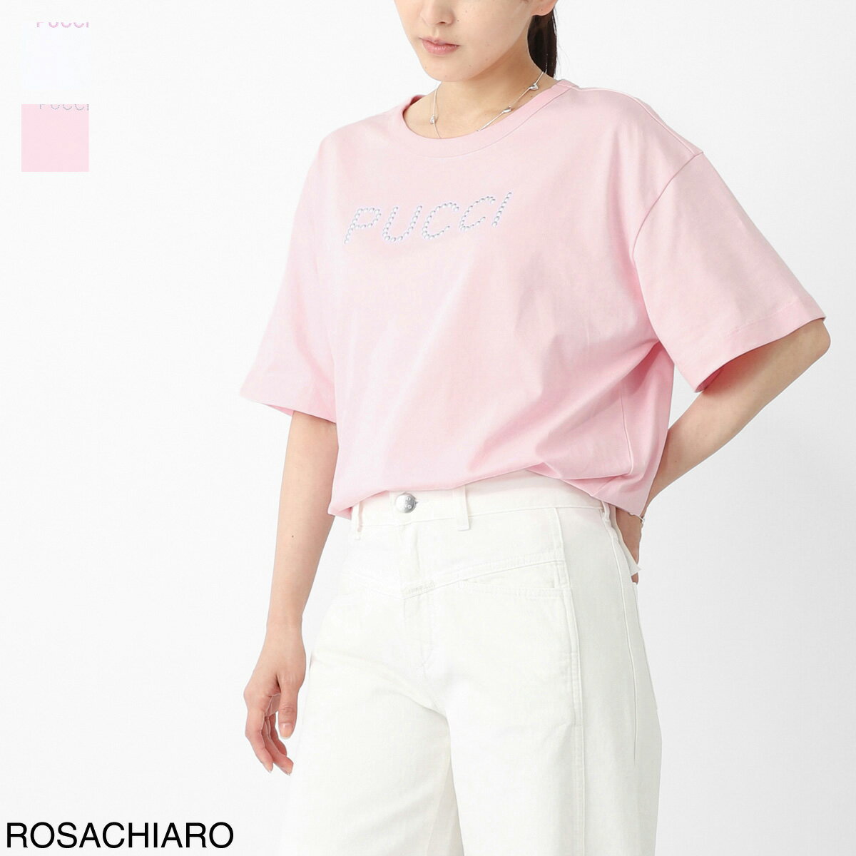 Rakuten - プッチ PUCCI クルーネックTシャツ KIDS キッズ ガールズ レディース py8b31 z3672 100fu ロゴ スタッズ カラー2色【返品送料無料】[2026SS]
