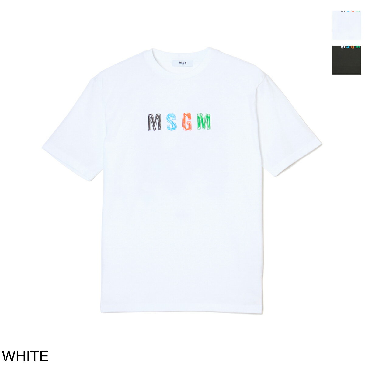Rakuten - エムエスジーエム MSGM クルーネックTシャツ KIDS キッズ ボーイズ レディース s6msjbth232 001 bianco white ロゴT バックロゴ【返品送料無料】[2026SS]
