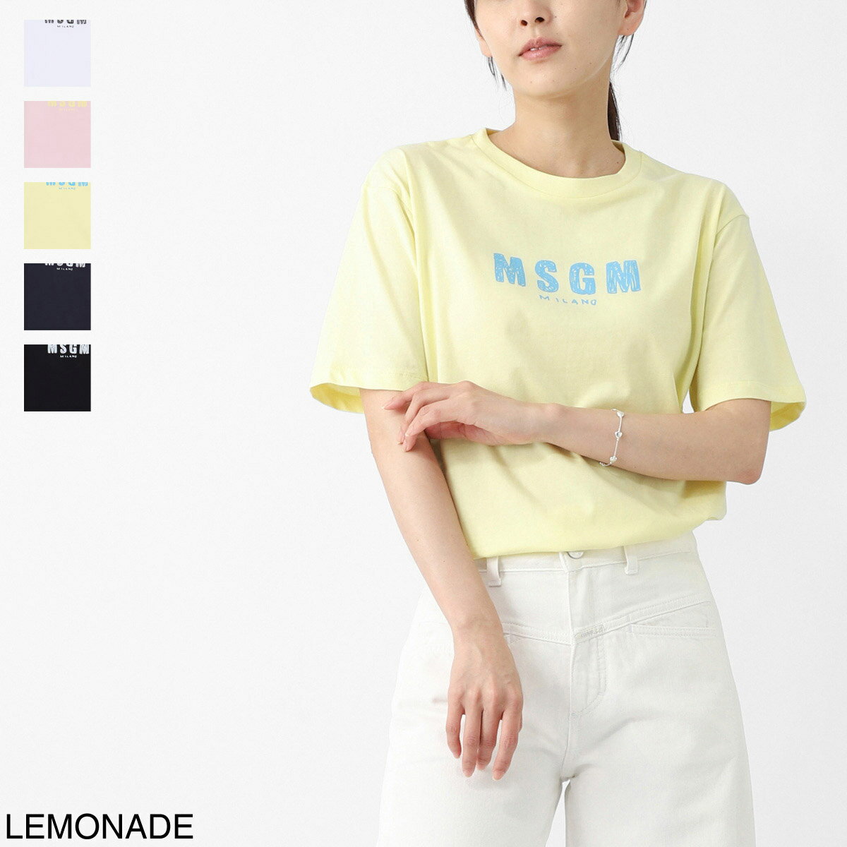 Rakuten - エムエスジーエム MSGM クルーネックTシャツ KIDS キッズ ガールズ ボーイズ レディース s6msjuth004 001 bianco white ロゴ プリントTシャツ ロゴT【返品送料無料】[2026SS]