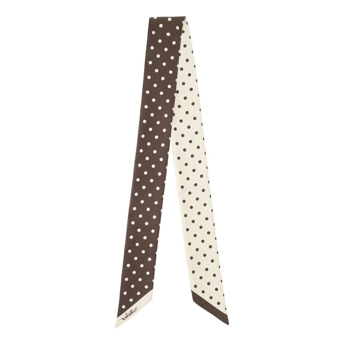 樂天商城 - ヴァレンティノガラヴァーニ VALENTINO GARAVANI スカーフ バンドゥスカーフ ブラウン レディース Bandeau Scarf ポルカドット シルク バンドゥスカーフ【返品送料無料】[2026SS]