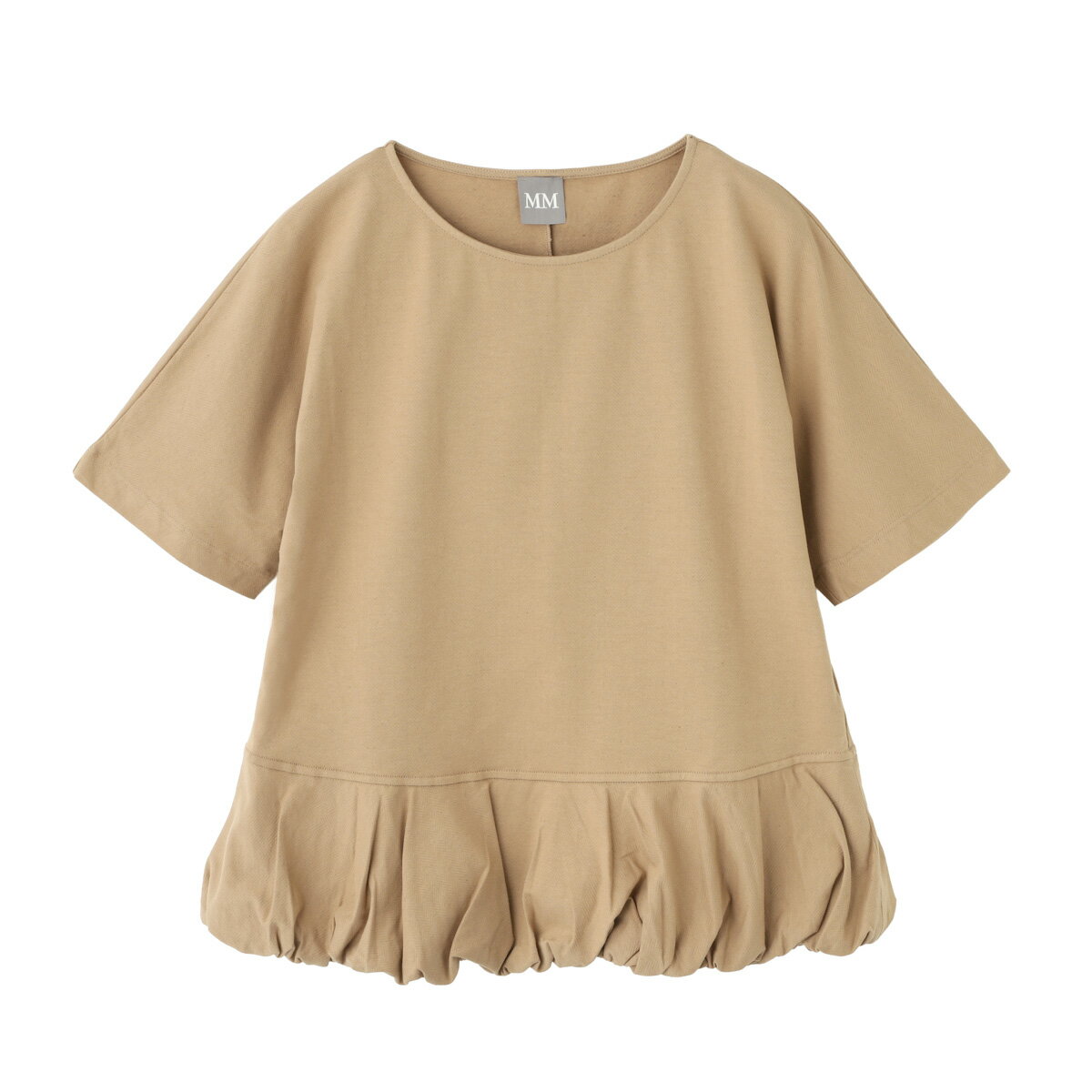 乐天商城 - マックスマーラ エムエム MAX MARA MM クルーネックTシャツ ラウンドネック トップス ブラウン レディース NINFA バブルヘム クルーネックTシャツ【返品送料無料】