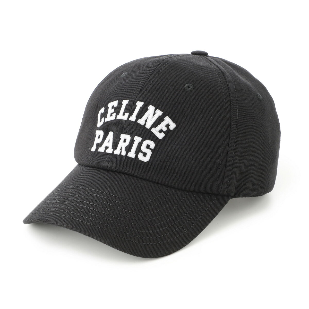 セリーヌ CELINE コットンキャップ 6パネルキャップ ブラック レディース RICHELIEU CAP リシュリュー キャップ