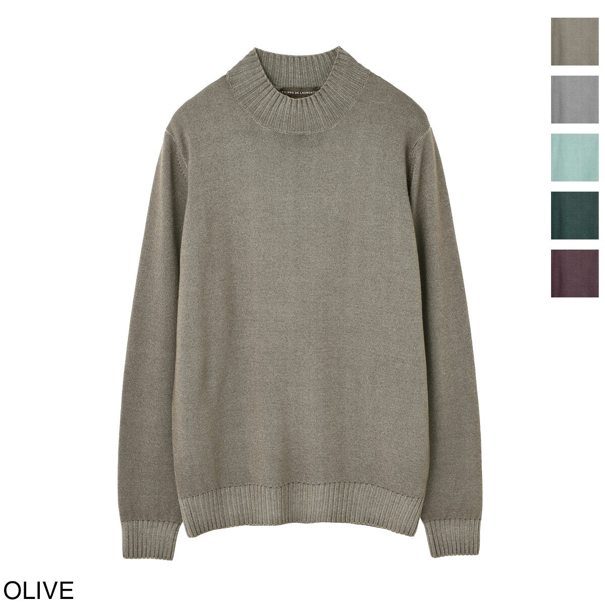 フィリッポ デ ローレンティス FILIPPO DE LAURENTIIS モックネック ニット メンズ 大きいサイズあり MOCKNECK SWEATER LS 製品染め【返品送料無料】[2026AW]