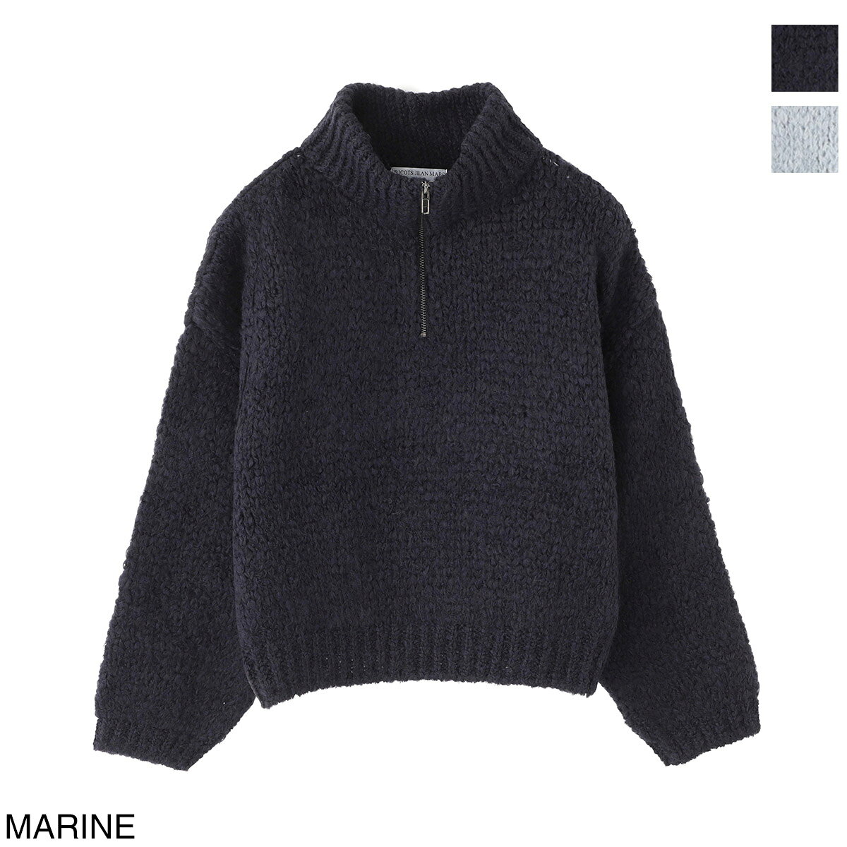 トリコットジーンマーク TRICOTS JEAN MARC ハーフジップニット レディース scott marine SCOTT スコット モヘア混 ローゲージ ハイネック スタンドカラー 【国内正規品】【返品送料無料】[2026AW]