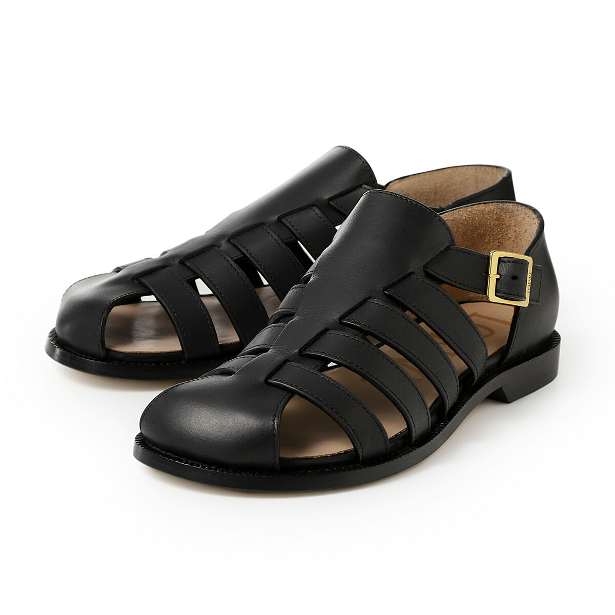 【訳あり】【アウトレット】ロエベ LOEWE サンダル グルカサンダル ブラック レディース l814465x77 LOEWE CAMPO SANDAL【返品交換不可】