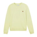 【アウトレット】【訳あり】メゾンキツネ MAISON KITSUNE スウェット イエロー レディース lw00302km0001 FOX HEAD PATCH REGULAR SWEATSHIRT【返品交換不可】