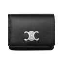 【訳あり】【アウトレット】セリーヌ CELINE 2つ折り財布 小銭入れ付き ブラック レディース 10k62 3dpv 38di TRIOMPHE COMPA...