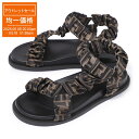 フェンディ FENDI サンダル フラットサンダル ブラック 8x8291 ae7s f0r7v【返品送料無料】