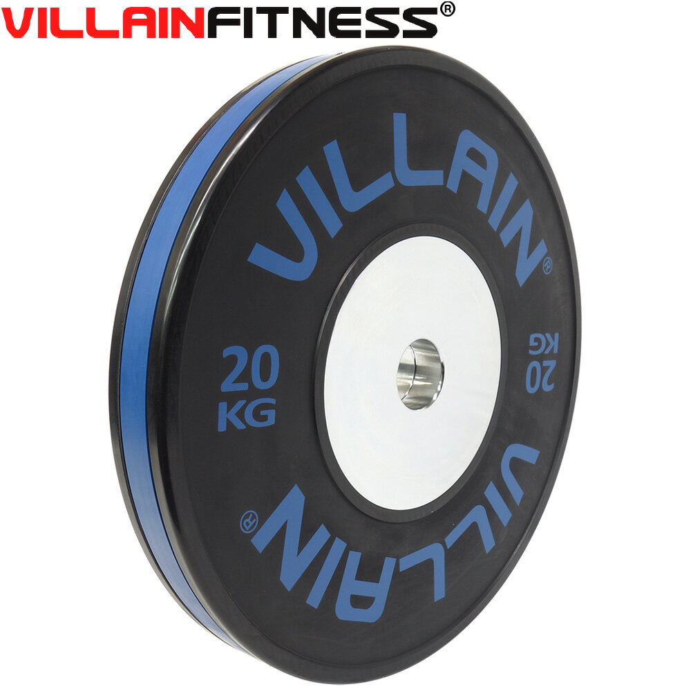 VILLAIN（ヴィラン）トレーニングバンパープレート 10kg～25kg　2枚セット　オリンピックシャフト用プレート　筋トレ　本格トレーニング　トレーニング器具　商用グレード
